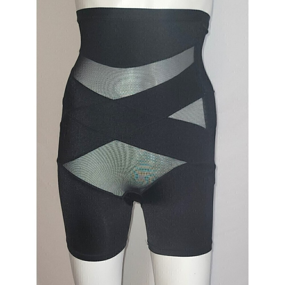 Black Breathable Compression High Waist Thigh Slimmer Shapewear Size M